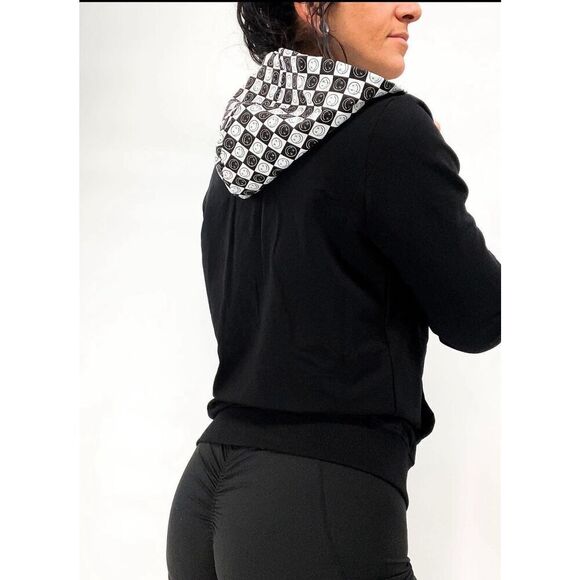 Salty Savage Checkered full zip hoodie size small unisex - Picture 1 of 5